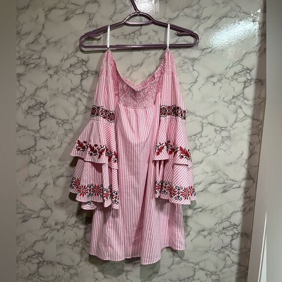 Vava by Joy Han Off The Shoulder Pink Beatrice Dress Size S - Picture 10 of 13